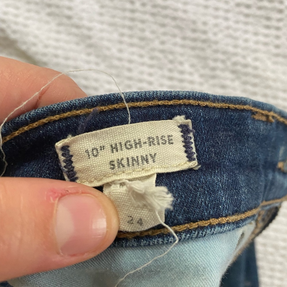 10” high rise madewell skinny Jean